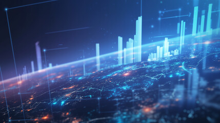 Fototapeta premium Background of technology charts