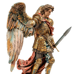 Obraz premium archangel michael isolated on white background