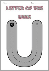 Alphabet Tracing Flash Cards for kids and Parents -vector illustrations 