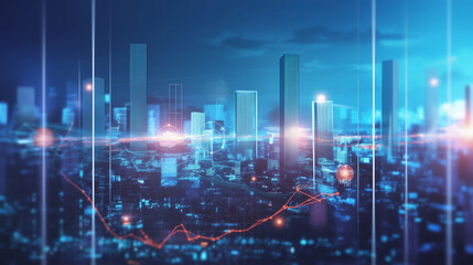 Fototapeta premium Background of technology charts