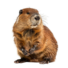 beaver isolated on white background