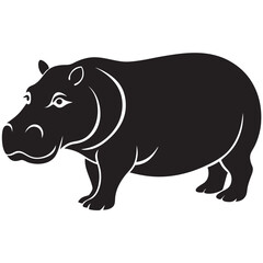 illustration of a hippopotamus