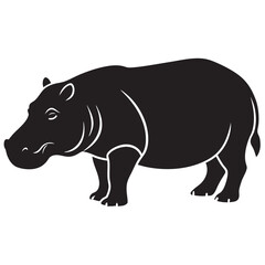 illustration of a hippopotamus