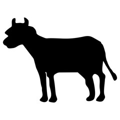 silhouette or illustration of a cow or buffalo