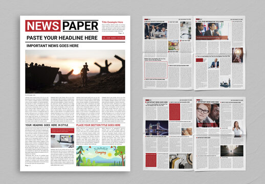 Newspaper Layout Paper News Classic Traditional Style