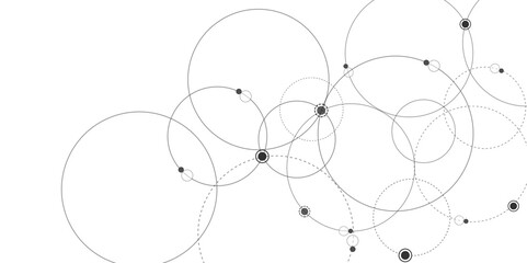Vectors Plexus circles connection for global communication, science, big data visualization and technology background design