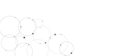 Vectors Plexus circles connection for global communication, science, big data visualization and technology background design