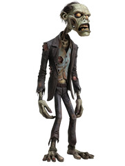 Fototapeta premium 3d zombie with a skull