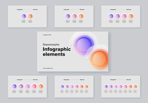 Glass Circular Step Infographic With 2-7 Options