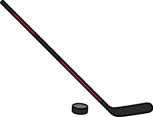 アイスホッケー　スティックとパック