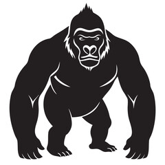 gorilla silhouettes vector illustration