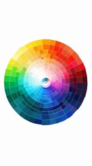 Obraz premium Color wheel with various shades on white background