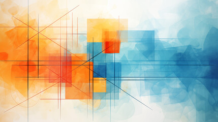 Obraz premium Abstract Colorful Intersection Art