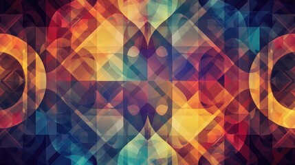 Abstract geometric background with decorative patterns for wallpaper design