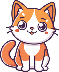 Cute cartoon vector Cat, Cute kitten