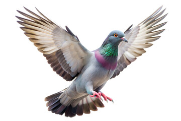 Obraz premium pigeon flying isolated on transparent background.