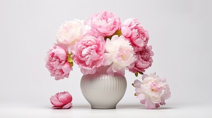 Obraz premium pink tulips in vase