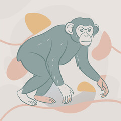 simple monkey illustration