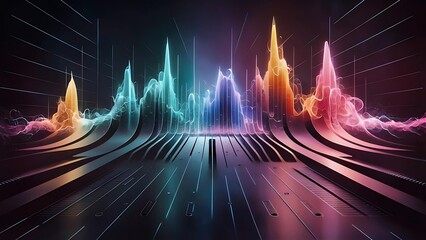 digital illustration of a music equalizer - 10