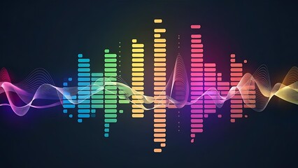 digital illustration of a music equalizer - 8