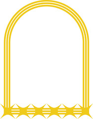 Yellow frame vector shape