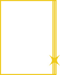 Obraz premium Yellow frame vector shape