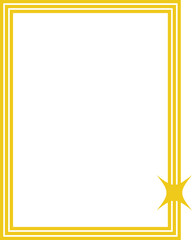 Yellow frame vector shape