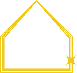 Yellow frame vector shape