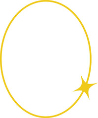 Yellow frame vector shape