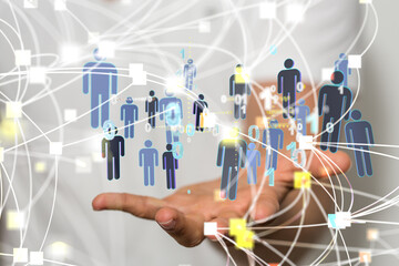 abstract social network scheme, which contains business people