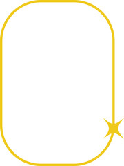 Yellow frame vector shape