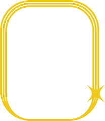 Yellow frame vector shape