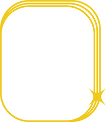 Yellow frame vector shape