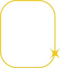 Yellow frame vector shape
