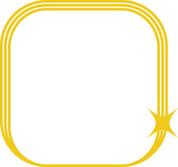 Yellow frame vector shape