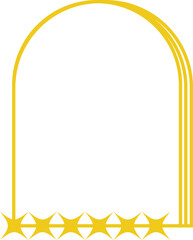 Yellow frame vector shape