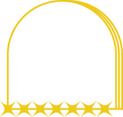 Yellow frame vector shape
