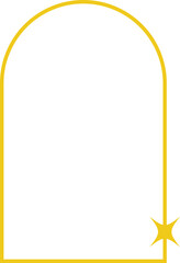 Yellow frame vector shape
