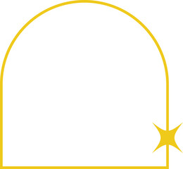 Yellow frame vector shape