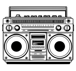 Boombox retro audio player 