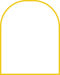 Yellow frame luxury vector shape