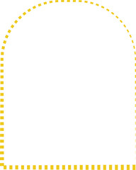 Yellow frame luxury vector shape