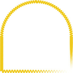 Yellow frame luxury vector shape