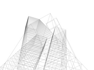 architecture building vector 3d illustration