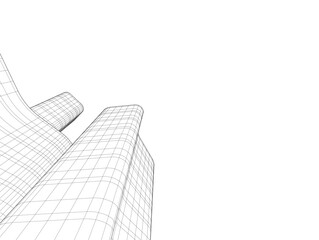 architecture building vector 3d illustration