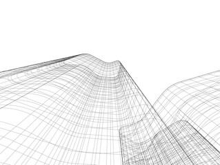 architecture building vector 3d illustration