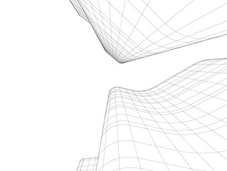 architecture building vector 3d illustration