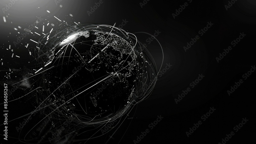 Poster explore neural network visualization as digital art merging with futuristic cyberintelligence. aig53