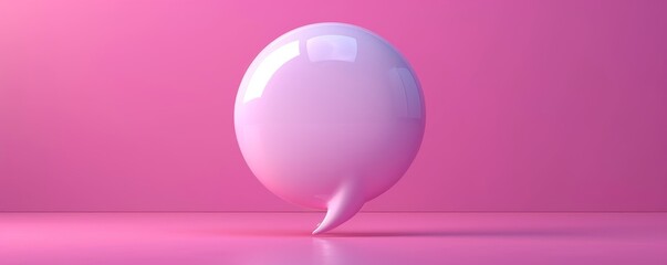 White speech bubble icon against purple background symbolizing communication and message