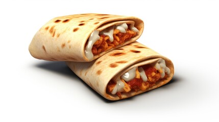 A delicious, cheesy, chicken-filled burrito. The perfect on-the-go meal.